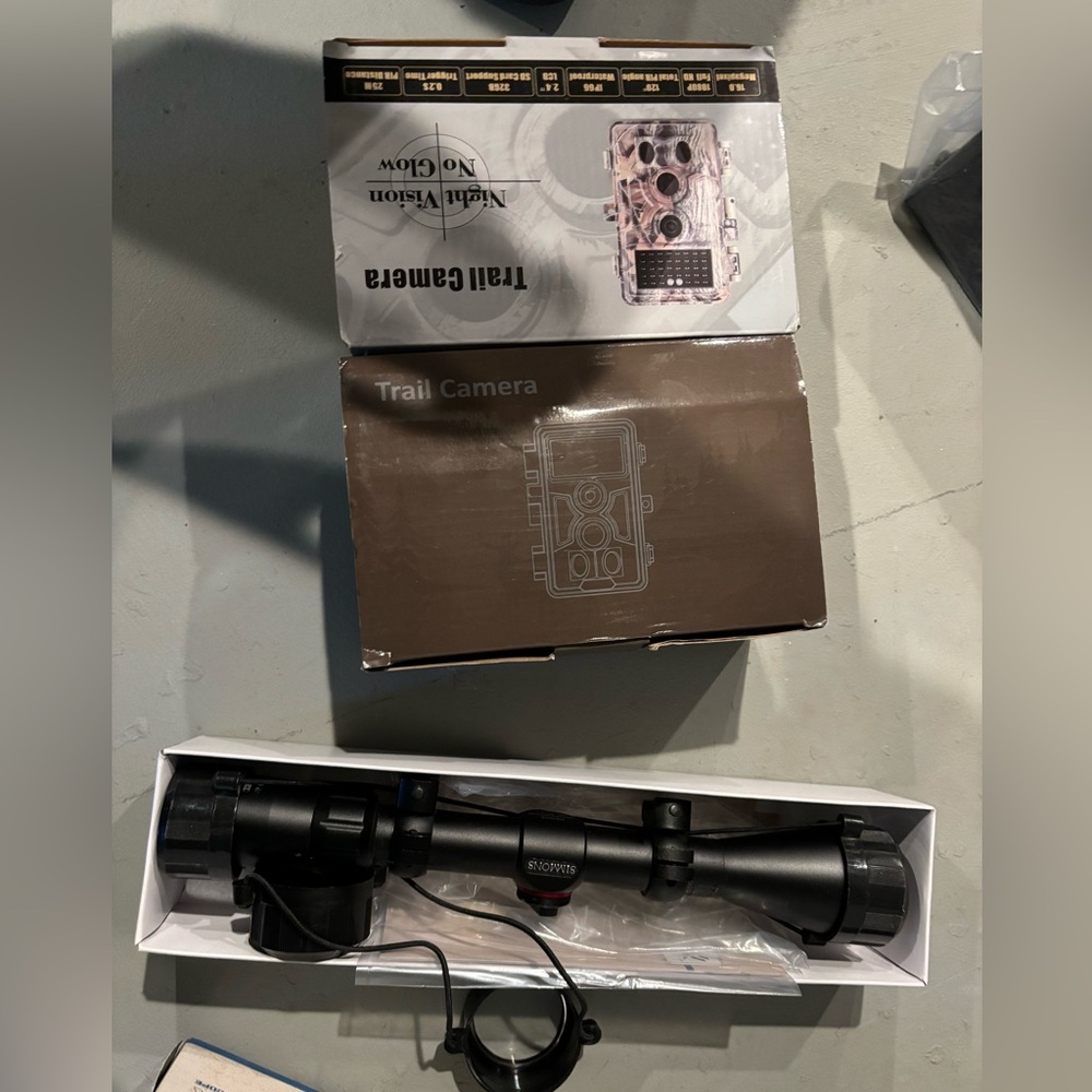 Trail cameras and scope